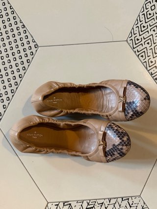 Ballerine Louis Vuitton Pitone Beige Multicolor