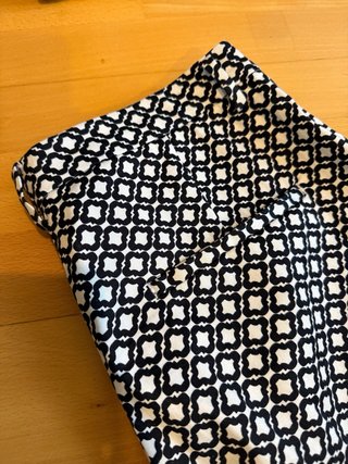 Pantalón H&M T42 Estampado Blanco y Negro