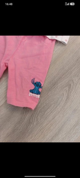 Conjunto niña Stitch camiseta y pantalón corto