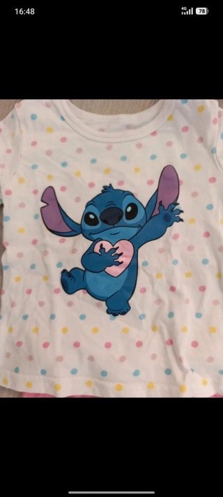 Conjunto niña Stitch camiseta y pantalón corto