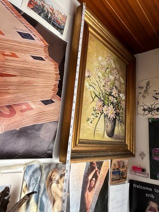 Pintura floral de margaritas