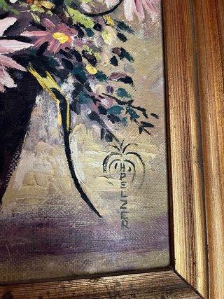 Pintura floral de margaritas