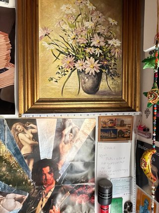 Pintura floral de margaritas