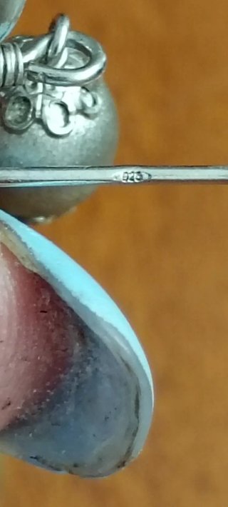 Orecchini pendenti argento 925 sfere tricolore