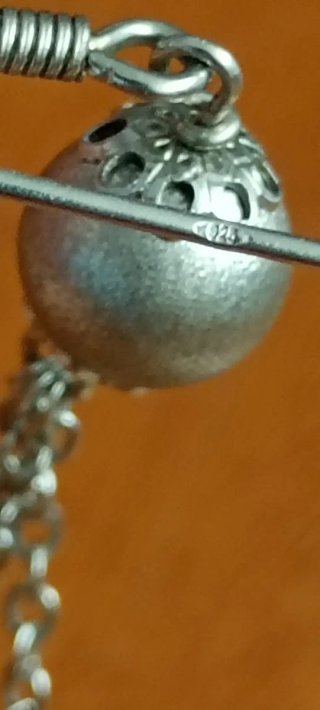 Orecchini pendenti argento 925 sfere tricolore