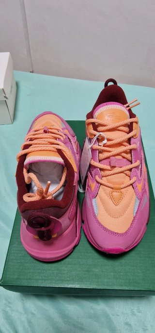 Zapatillas Lacoste Neo Tech Naranja y Rosa