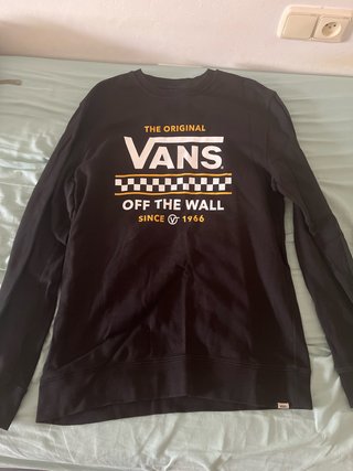 Sudadera Vans Negra Original sin capucha