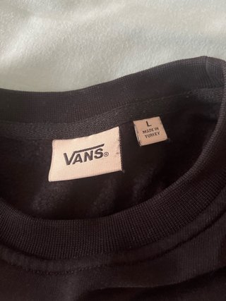 Sudadera Vans Negra Original sin capucha