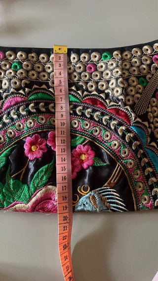 Bolso bandolera boho bordado multicolor