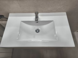 Mueble baño 3 cajones,lavabo,grifo, Espejo,aplique