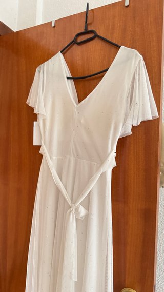 Vestido blanco con brillos