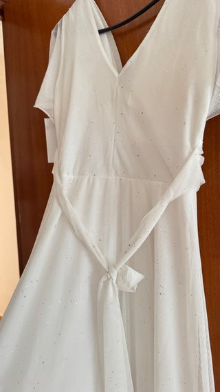 Vestido blanco con brillos