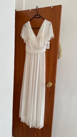 Vestido blanco con brillos