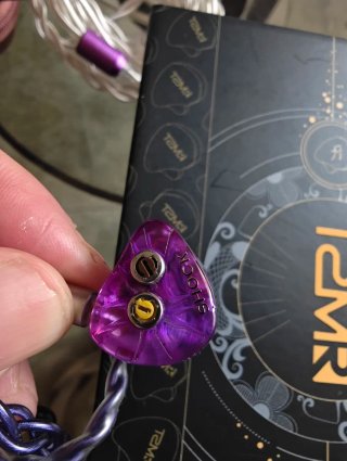 Auriculares Morados y Plateados
