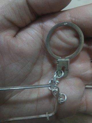 2 Llaveros con contraste y moneda de plata