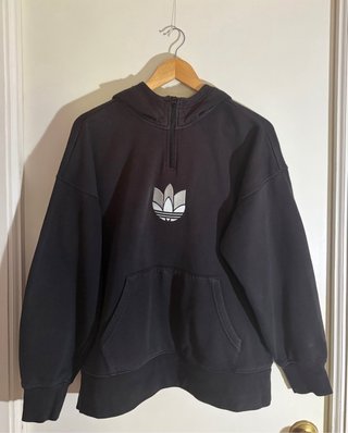 Sudadera Adidas Negra Media Cremallera
