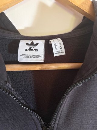 Sudadera Adidas Negra Media Cremallera