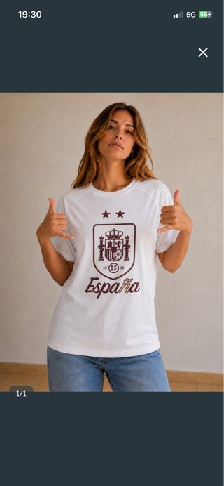 Camiseta España Escudo 2 Mundiales