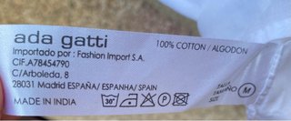 Camisa Ada Gatti sin mangas con encaje M