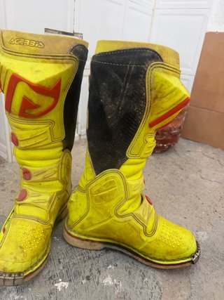 Botas Motocross Acerbis Amarillas y Rojas talla 40