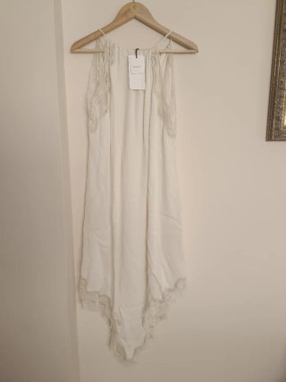 Vestido combinado Zara encaje Talla S