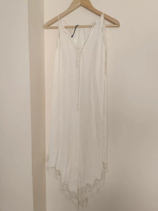 Vestido combinado Zara encaje Talla S