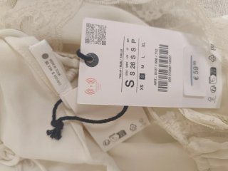 Vestido combinado Zara encaje Talla S
