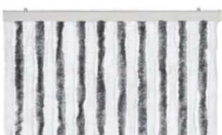 Cortina chenilla blanco/gris 56x185 cm