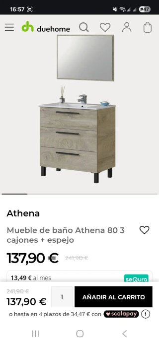 Mueble de baño suspendido con Dos cajones (NUEVO)