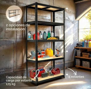 Estantería Carga Arebos 180x90x40 cm | 875 kg