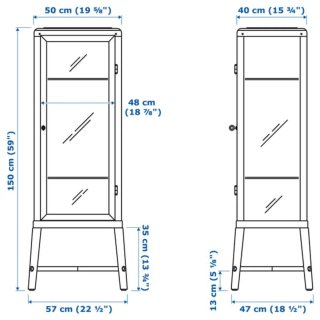 Vitrina IKEA FABRIKÖR Verde Metálica