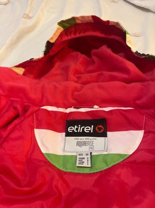 Chaqueta de esquí infantil a rayas