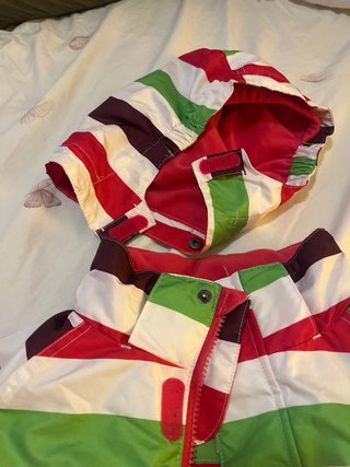 Chaqueta de esquí infantil a rayas