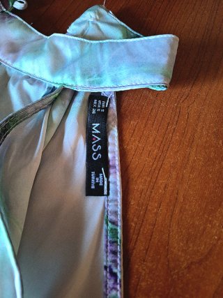 Vestito longuette raso scollo halter viola nuovo