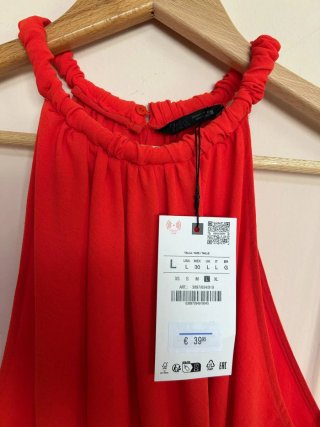 Vestido midi halter rojo