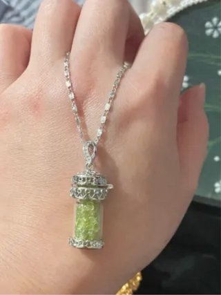 Colgante de Grava de peridoto natural
