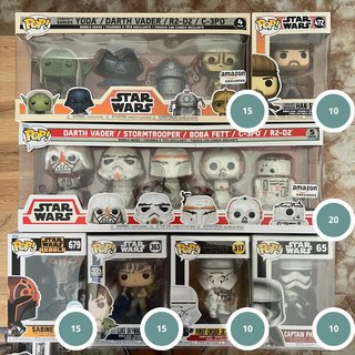 Lote Funko Pop Star Wars Variado (4 figuras)