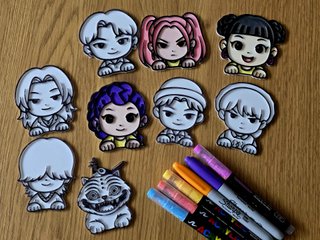 Chibis K-Pop para colorear | Imanes 3D | Desde 3 €