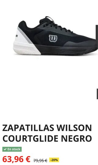 Zapatillas Wilson Padel/Tenis Negras