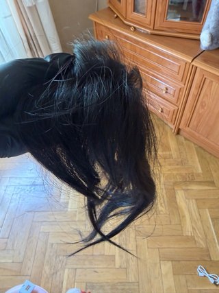 Peluca negra nueva
