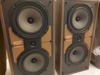 Altavoces KEF Carina II Marrones y Negros