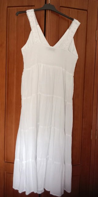 Vestido blanco de algodón verano