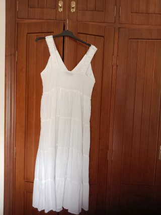 Vestido blanco de algodón verano
