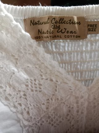 Vestido blanco de algodón verano