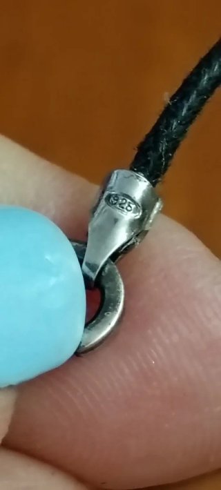 Collana cordino gancio e ciondolo argento 925
