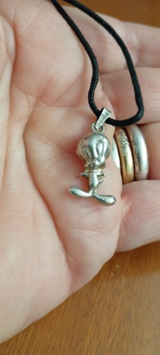 Collana cordino gancio e ciondolo argento 925