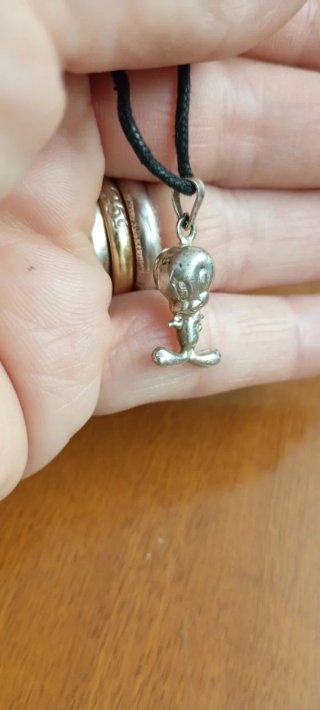 Collana cordino gancio e ciondolo argento 925