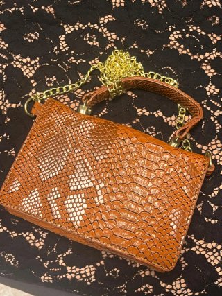 Tracolla pitone cammello Dolce & Gabbana
