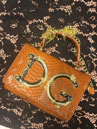 Tracolla pitone cammello Dolce & Gabbana
