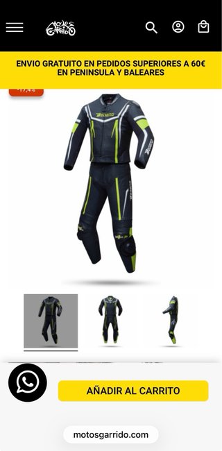 Mono moto 2 piezas degend, negro amarillo